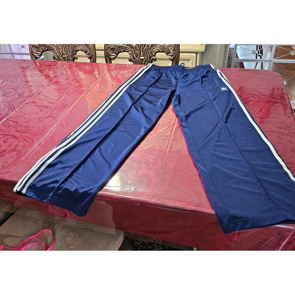 Adidas Womens Navy Blue Athletic Track Pants Sz L Running Athleisure - Picture 3 of 7